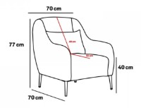 Fotoliu Trendy Simena Cream 77x70x77cm GTR001979 imaginea #6 — magazin online Desire.md