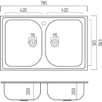 Chiuvetă de bucătărie Elefant Equatoria 7950 Black Metallic imaginea #2 — magazin online Desire.md