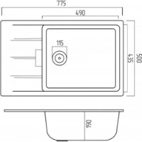 Chiuvetă de bucătărie Elefant Rona New 7850 Gray imaginea #2 — magazin online Desire.md