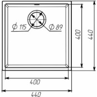 Chiuvetă de bucătărie Elefant Ruba 4040 Black imaginea #2 — magazin online Desire.md