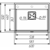 Chiuvetă de bucătărie Elefant Sherlit 6050 Black Metallic imaginea #2 — magazin online Desire.md