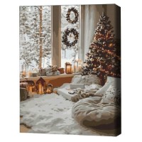 Tablou pe numere Brushme Магия зимнего дня 40х50cm (BS54189FC)