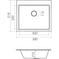 Chiuvetă de bucătărie Elefant Vesta 5851 Black Metallic imaginea #3 — magazin online Desire.md