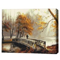 Tablou pe numere Brushme Осенний туман 40х50cm (BS52669FC)