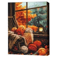 Tablou pe numere Brushme Осенний уют 30x40cm (BS54174FC)