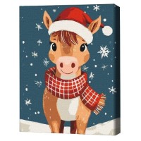 Tablou pe numere Brushme Праздничный жеребёнок 30x40cm (KBS0200FC)