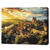 Tablou pe numere Brushme Птицы над шпилями 40х50cm (BS53966FC)