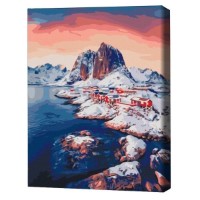 Tablou pe numere Brushme Рассвет на Лофотенских островах 40х50cm (BS52770FC)
