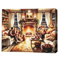 Tablou pe numere Brushme Уютный семейный вечер 40х50cm (BS53847FC)