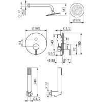 Set pentru duș Ferro Circulus BCK7P-SET1-S imaginea #2 — magazin online Desire.md