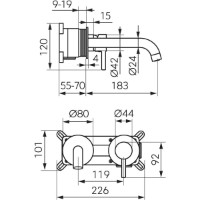 Baterie lavoar Ferro Ciriculus BCK3PAGM imaginea #2 — magazin online Desire.md