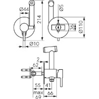 Duș igienic Ferro Ciriculus BCK66PGM imaginea #2 — magazin online Desire.md