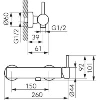 Baterie de duș Ferro Ciriculus BCK77GM imaginea #2 — magazin online Desire.md