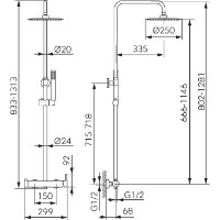 Set pentru duș Ferro Ciriculus NP85-BCK7UGM imaginea #2 — magazin online Desire.md