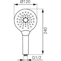 Лейка для душа Ferro Mulo S334CR фото №2 — интернет-магазин Desire.md