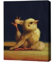 Pictura cu diamante după numere Brushme Йога-курочка 40x50cm (4840781364016)