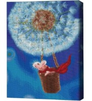 Pictura cu diamante după numere Brushme Унесённые ветром 40x50cm (4840781364016)