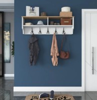 Вешалка Trendy P2 2460 White/Walnut 120x37.7x22.2cm GTR001436 фото №2 — интернет-магазин Desire.md