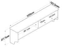 Вешалка Trendy P2 2460 White/Walnut 120x37.7x22.2cm GTR001436 фото №4 — интернет-магазин Desire.md