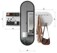 Вешалка Trendy P3 1769 White/Black Marble 125x120x12cm GTR001414 фото №4 — интернет-магазин Desire.md