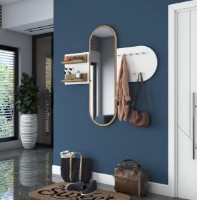 Вешалка Trendy P3 2445 White/Walnut 125x120x12cm GTR001437 фото №3 — интернет-магазин Desire.md