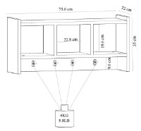 Вешалка Trendy Star White 76x35x22cm GTR005949 фото №4 — интернет-магазин Desire.md