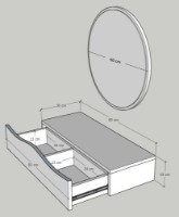 Туалетный столик Trendy Princesse Oak 82x30x15cm GTR001685 фото №4 — интернет-магазин Desire.md