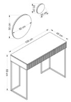 Туалетный столик Trendy Makyaj Anthracit 105x83x45cm GTR003958 фото №5 — интернет-магазин Desire.md