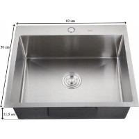 Chiuvetă de bucătărie Mixxus HM6050-215.SUS304 imaginea #3 — magazin online Desire.md