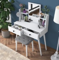 Туалетный столик Trendy BJ102 2235 White 111x97.8x40cm GTR001472 фото №3 — интернет-магазин Desire.md