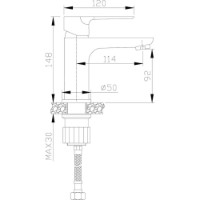 Baterie lavoar Mixxus Missouru 001 imaginea #2 — magazin online Desire.md