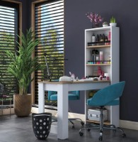 Туалетный столик Trendy BJ113 2621 Walnut/White 120x153.6x53.8cm GTR001470 фото №2 — интернет-магазин Desire.md