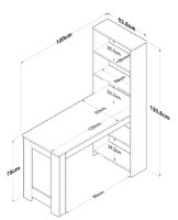 Туалетный столик Trendy BJ113 2621 Walnut/White 120x153.6x53.8cm GTR001470 фото №4 — интернет-магазин Desire.md