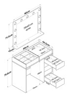 Măsuţă de toaletă Trendy BJ117 2788 White 90x151.6x44.5cm GTR001480 imaginea #4 — magazin online Desire.md