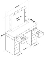 Туалетный столик Trendy BJ119 2895 White 120x81.6x44.5cm GTR001484 фото №4 — интернет-магазин Desire.md