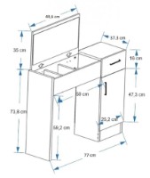 Măsuţă de toaletă Trendy Inci Pine Atlantic/Anthracit 109x77x37cm GTR005869 imaginea #4 — magazin online Desire.md