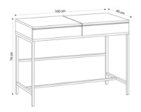 Măsuţă de toaletă Trendy Linda Oak/Black 100x45x75cm GTR001444 imaginea #6 — magazin online Desire.md