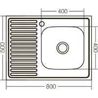 Chiuvetă de bucătărie Mixxus Z8050L-04-160E Satin imaginea #2 — magazin online Desire.md