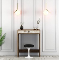 Măsuţă de toaletă Trendy Lizbon Walnut/White Marble 84.7x70x40cm GTR001450