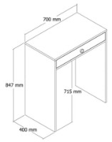 Măsuţă de toaletă Trendy Lizbon Walnut/White Marble 84.7x70x40cm GTR001450 imaginea #4 — magazin online Desire.md