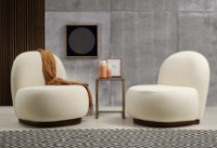 Fotoliu Trendy Tina Bouclet White 85x75x74cm GTR002017 imaginea #2 — magazin online Desire.md