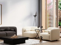 Fotoliu Trendy Victoria Bouclette Cream 90x90x74cm GTR002108 imaginea #2 — magazin online Desire.md