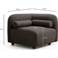 Fotoliu Trendy Viktor Dark Grey 90x90x74cm GTR002109 imaginea #4 — magazin online Desire.md