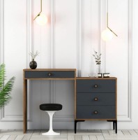 Măsuţă de toaletă Trendy Lizbon 550 Walnut/Anthracit 124x84x40cm GTR001459