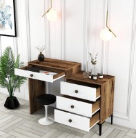 Туалетный столик Trendy Lizbon 551 Walnut/White 124x84x40cm GTR001460 фото №3 — интернет-магазин Desire.md