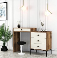 Туалетный столик Trendy Lizbon 554 Walnut/Cream 124x84x40cm GTR001463 фото №2 — интернет-магазин Desire.md