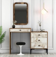 Туалетный столик Trendy Lizbon 545 Walnut/White Marble 124x84x40cm GTR001665