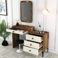 Туалетный столик Trendy Lizbon 547 Walnut/Cream 124x84x40cm GTR001667 фото №3 — интернет-магазин Desire.md