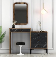 Туалетный столик Trendy Lizbon 548 Walnut/Black Marble 124x84x40cm GTR001668