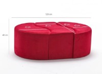 Fotoliu moale Trendy Alya Red 120x80x40cm GTR002946 imaginea #6 — magazin online Desire.md